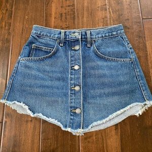 LF Button Down Denim Skirt